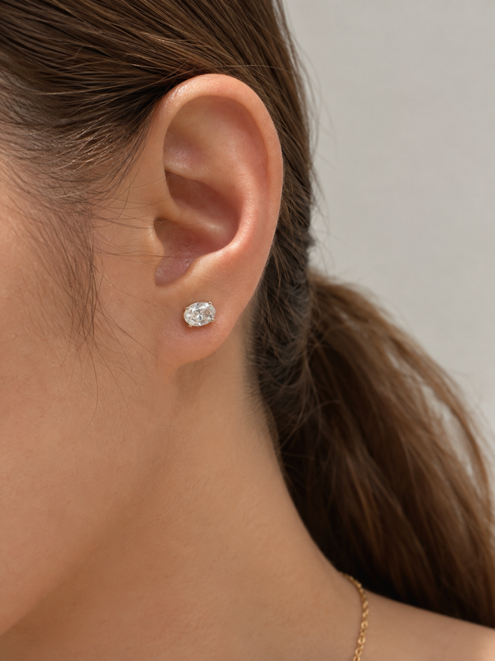 Giselle Oval Gold Studs