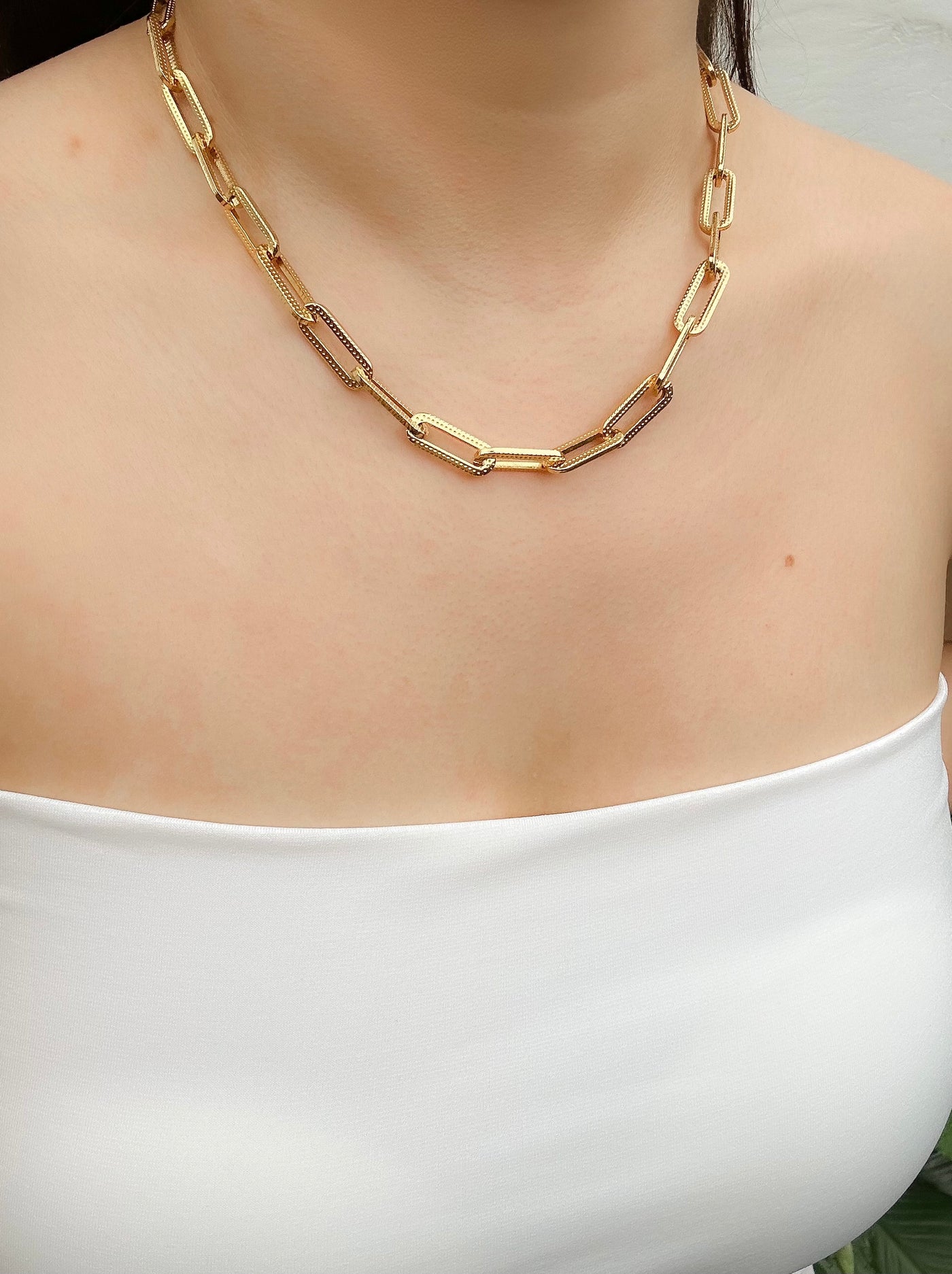 Kossas Statement Paperclip Choker