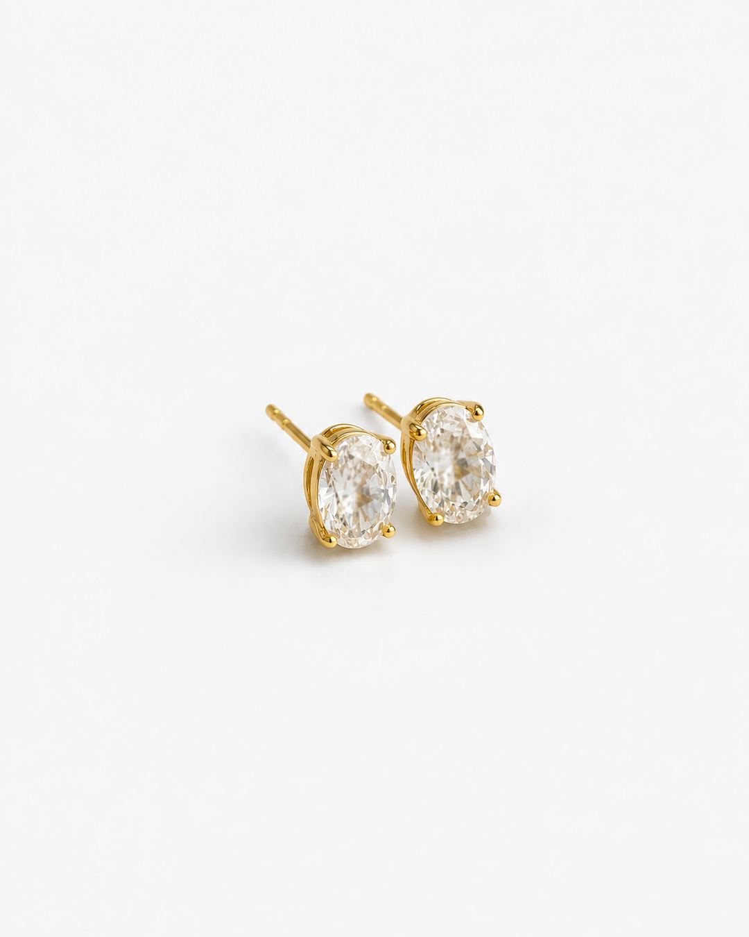 Giselle Oval Gold Studs