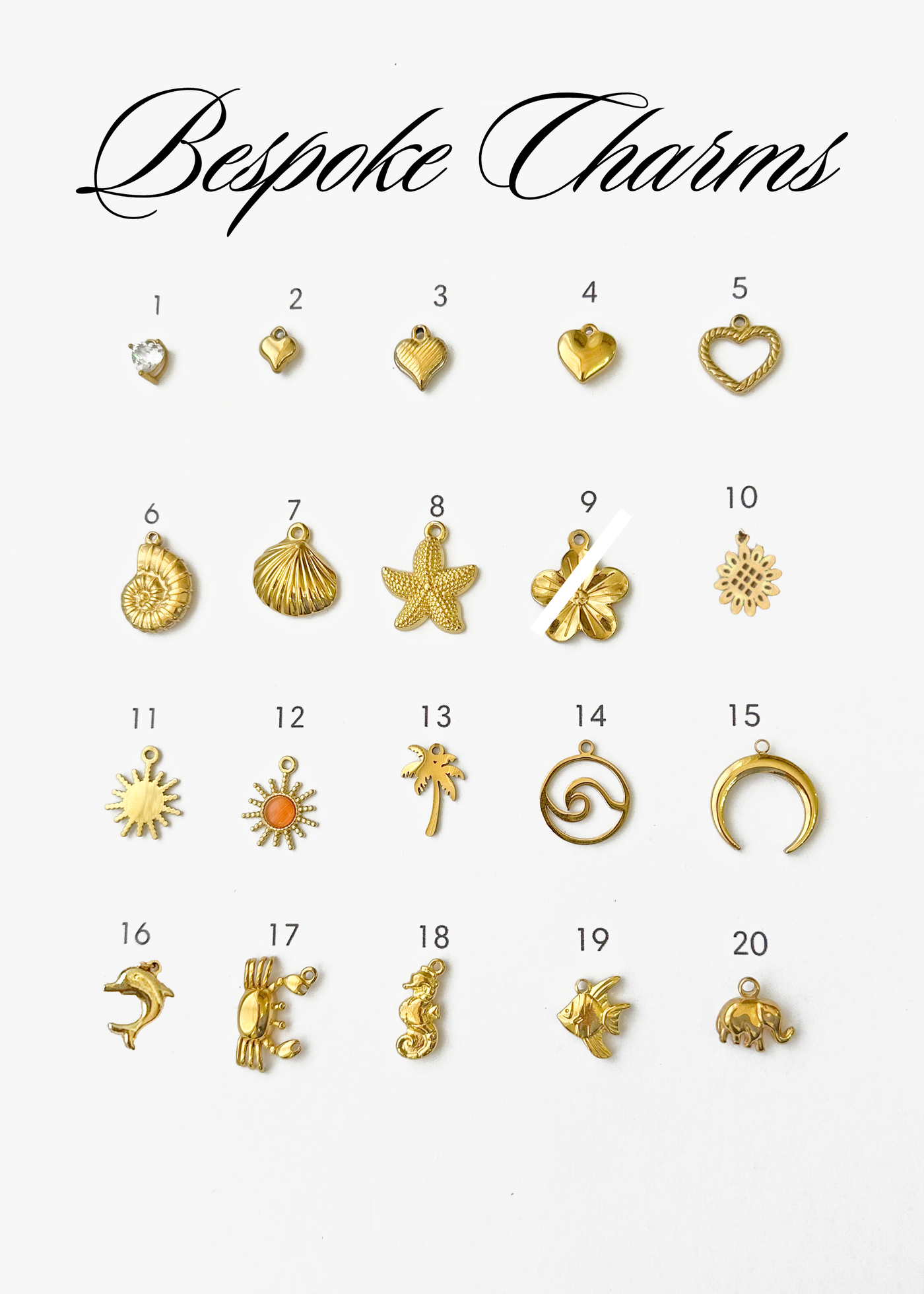 Bespoke Gold Charms