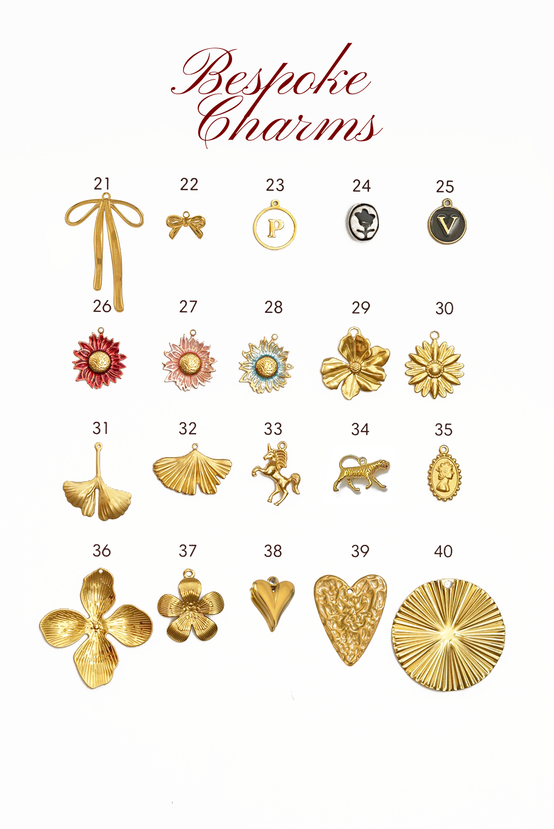 Bespoke Gold Charms