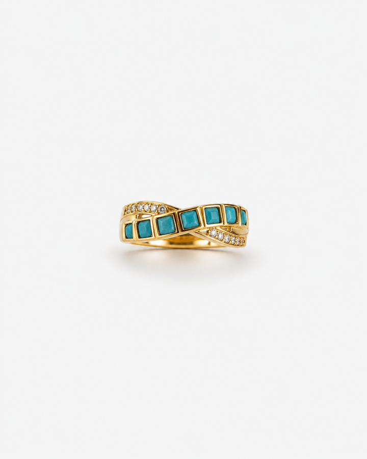 Capri Turquoise Gold Ring