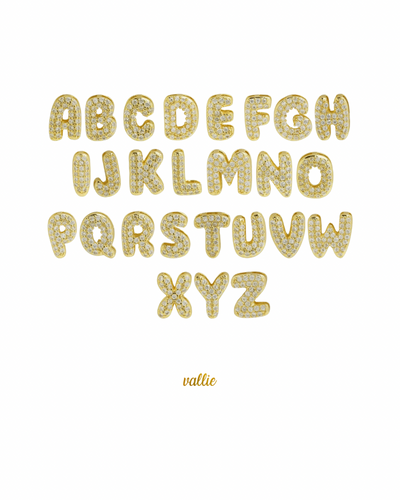 The Golden Bubble Letter Name Necklace