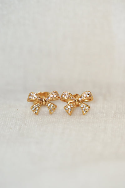 Madeline Bow Gold Studs