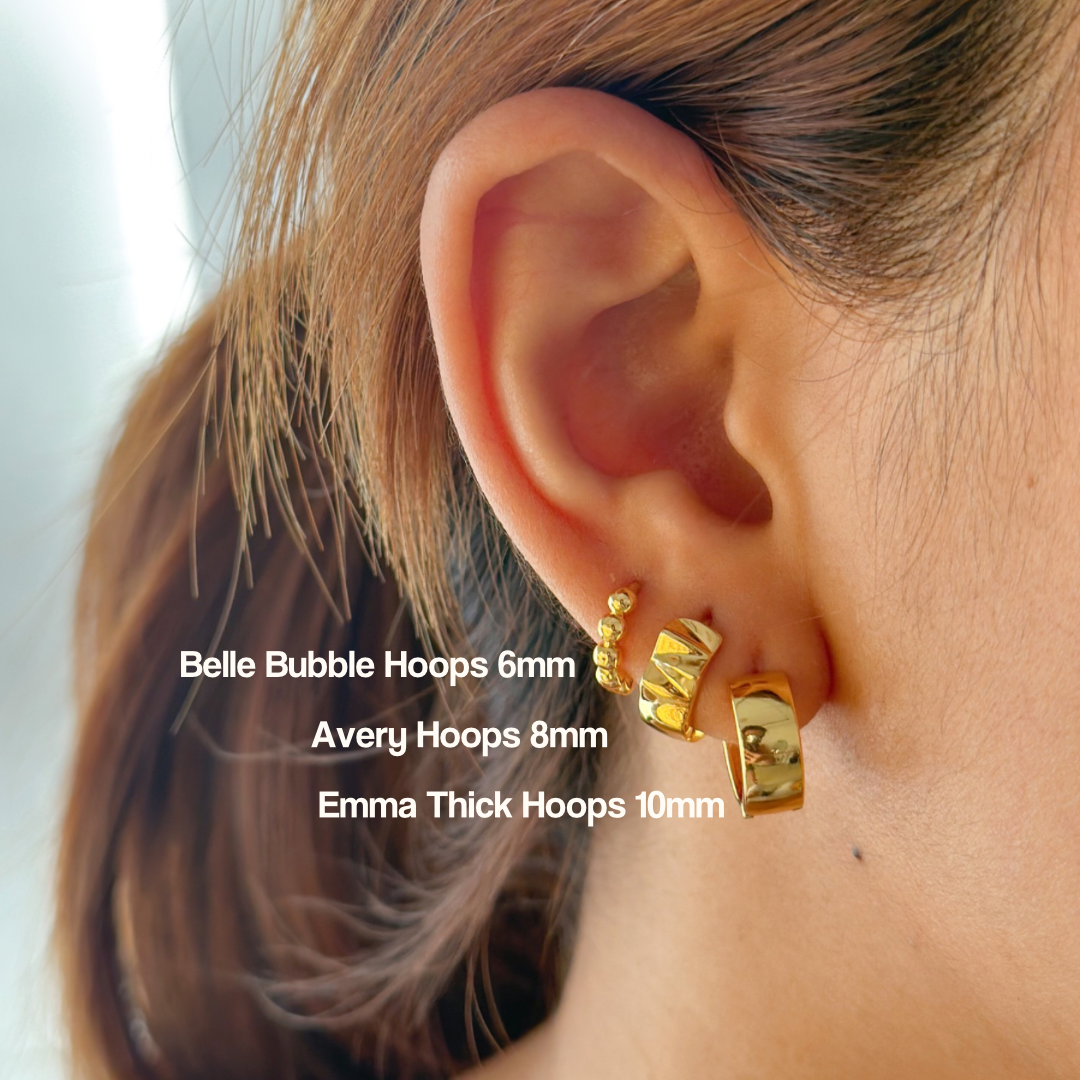 Belle Bubble Gold Hoops