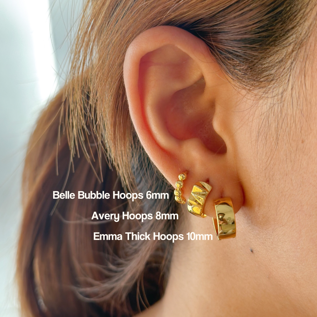 Emma Thick Gold Hoops