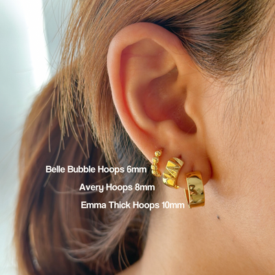Emma Thick Gold Hoops