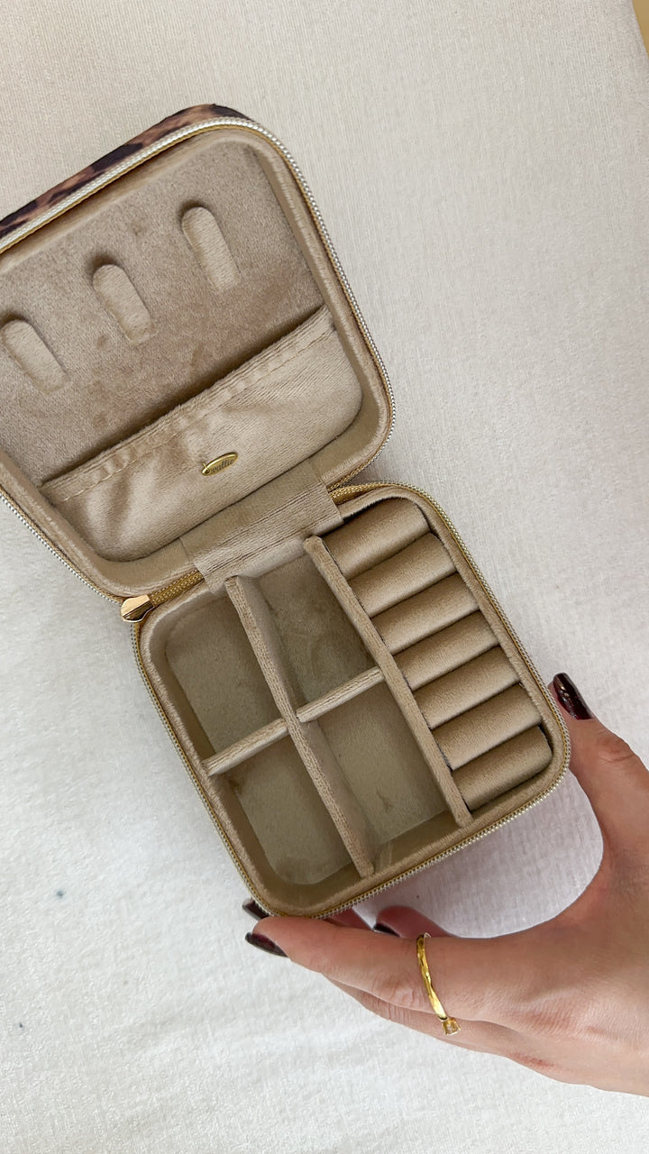 Leopard Travel Jewelry Case
