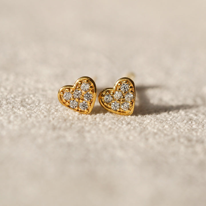 Taylor Heart Gold Studs