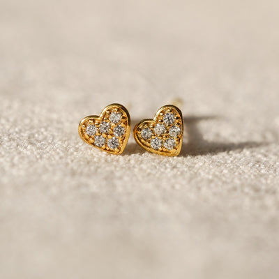 Taylor Heart Gold Studs