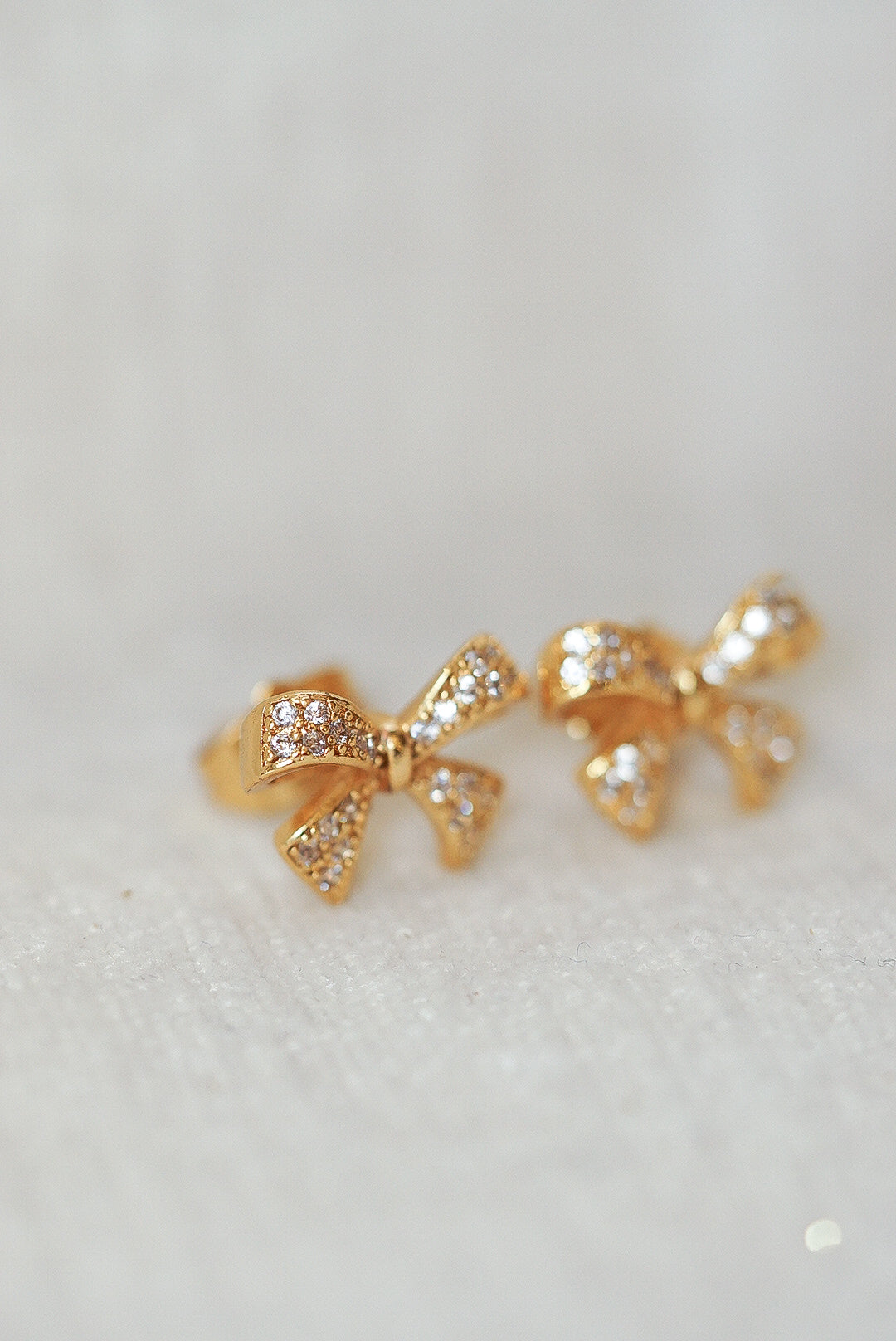 Madeline Bow Gold Studs