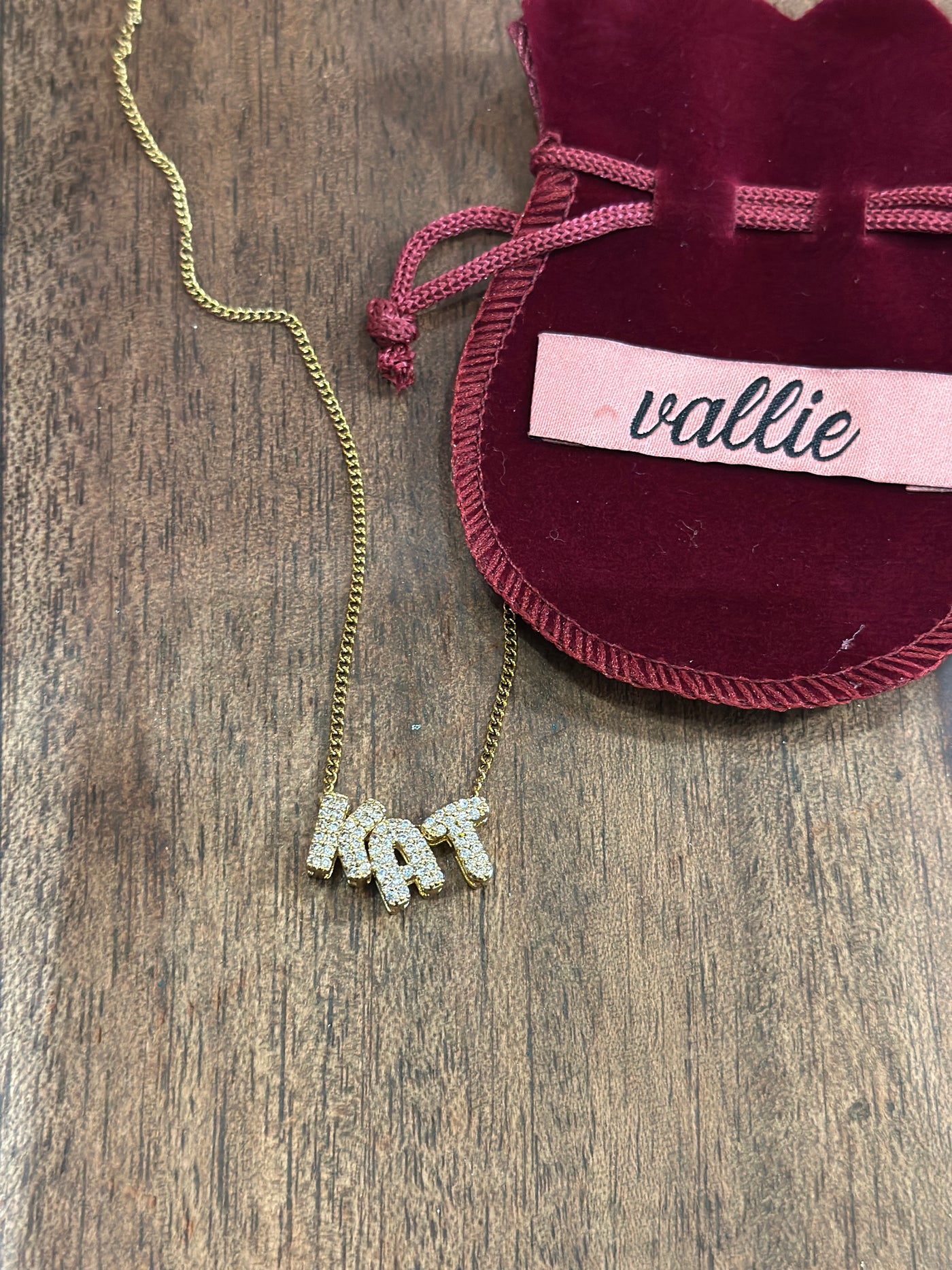 The Golden Bubble Letter Name Necklace