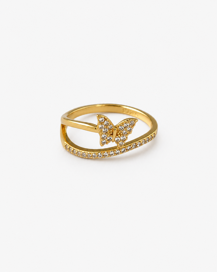 Elise Butterfly Sparkly Ring