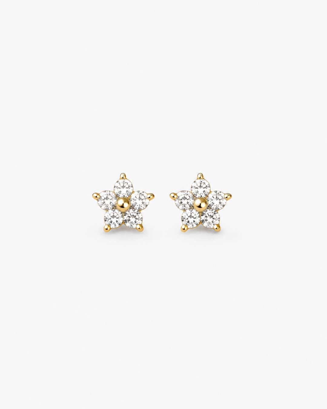 Veronique Floral Gold Studs