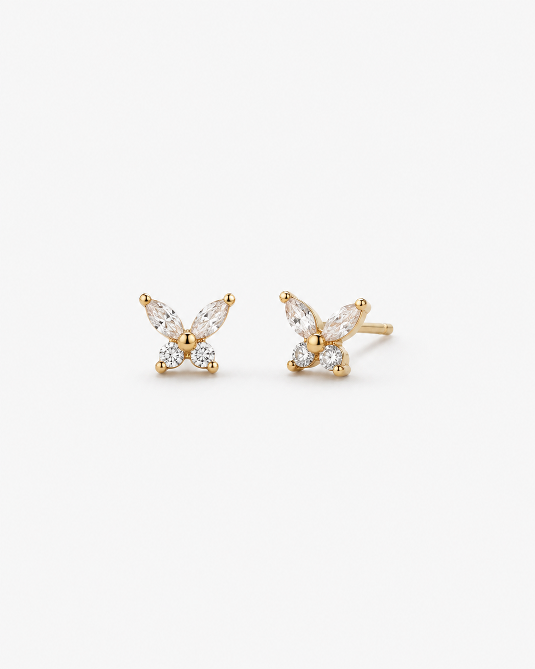 Margaux Butterfly Gold Studs
