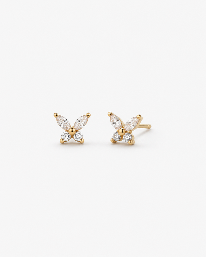 Margaux Butterfly Gold Studs