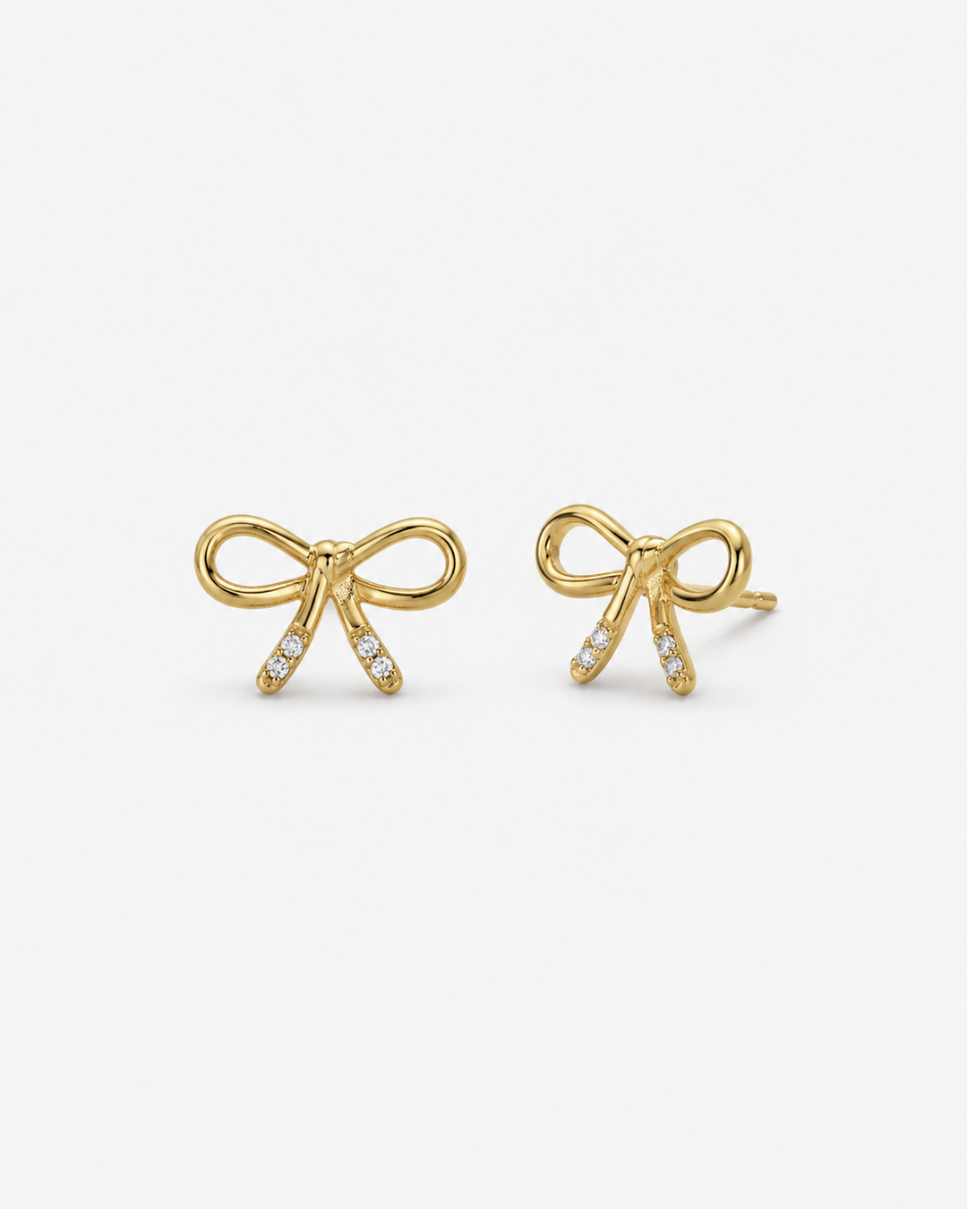 Vivienne Bow Gold Studs