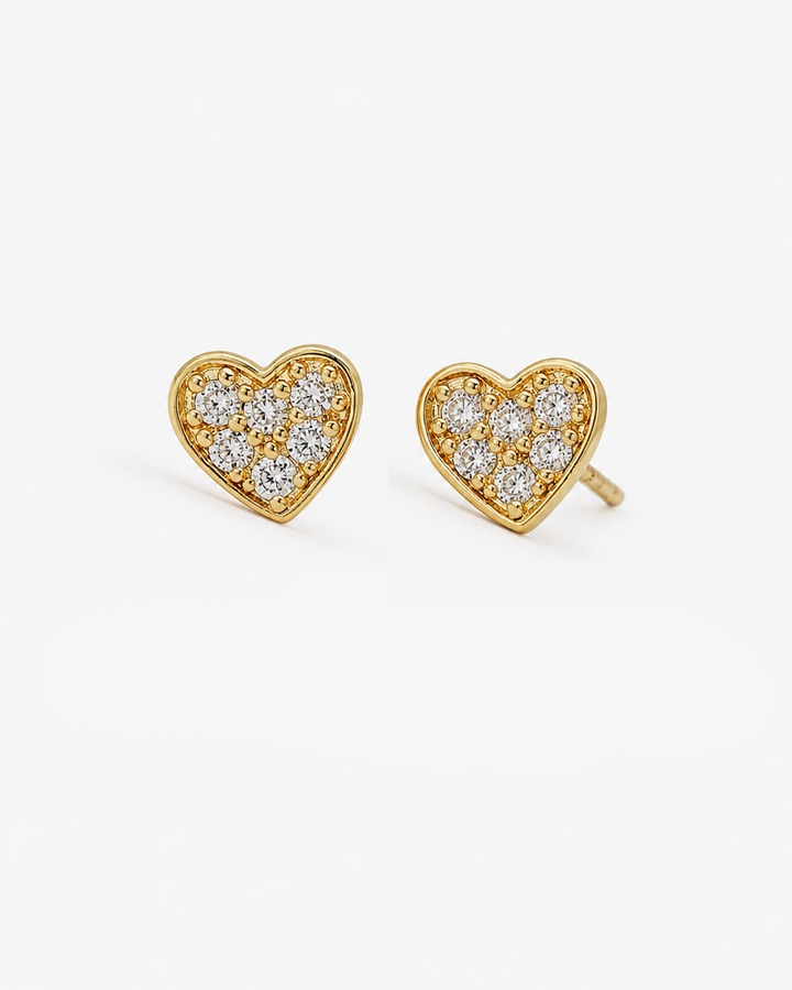 Taylor Heart Gold Studs