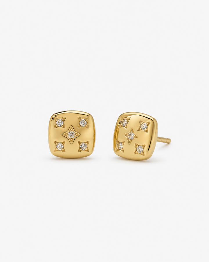 Amelia Stardust Gold Studs