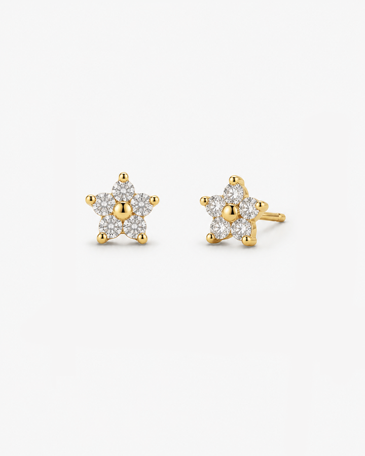 Veronique Floral Gold Studs