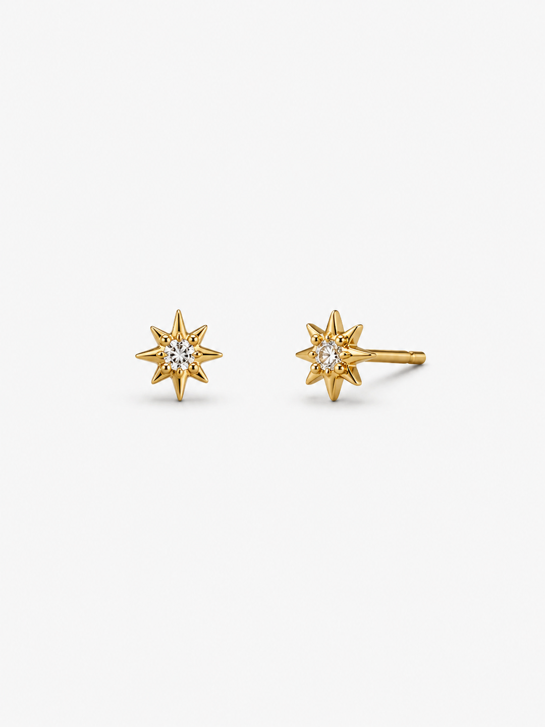 Mini Starburst Gold Studs