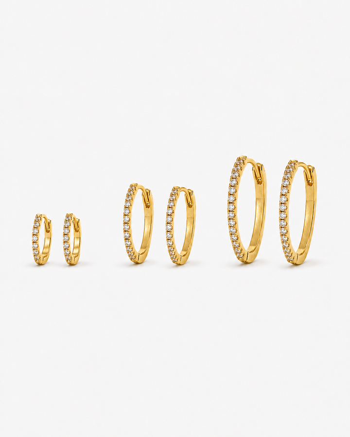 Amara Pave Gold Hoops