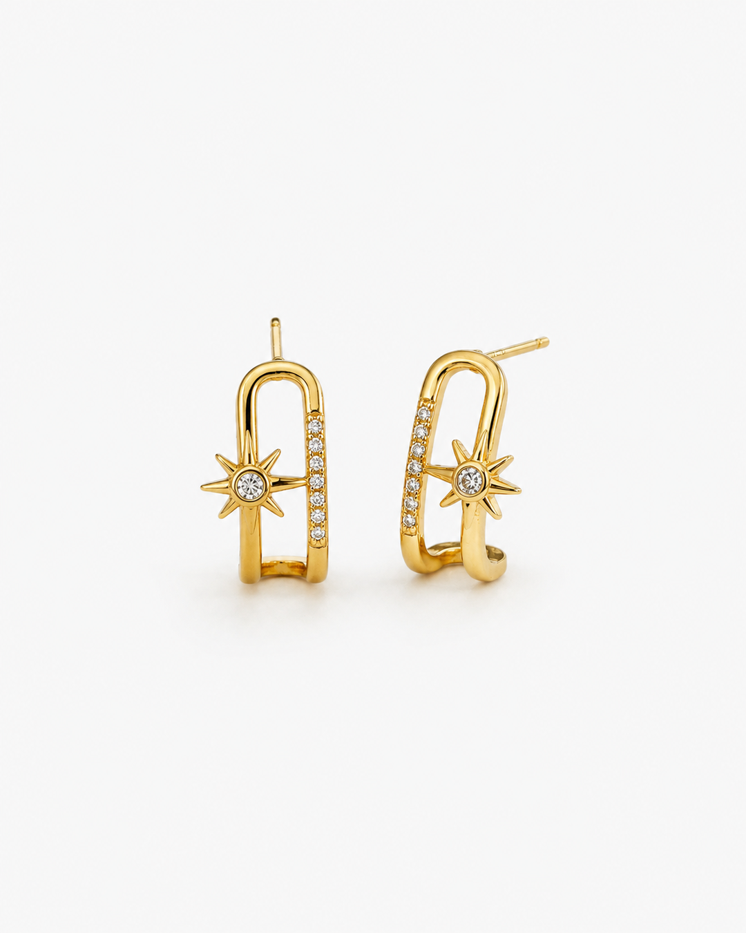 Solstice Duo Gold Hoops