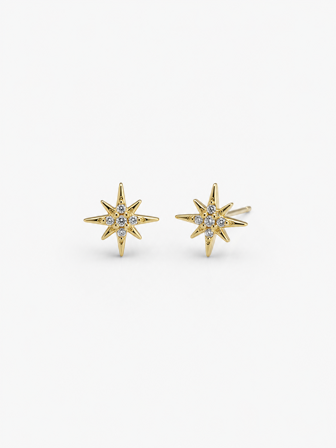 Solene Starburst Gold Studs