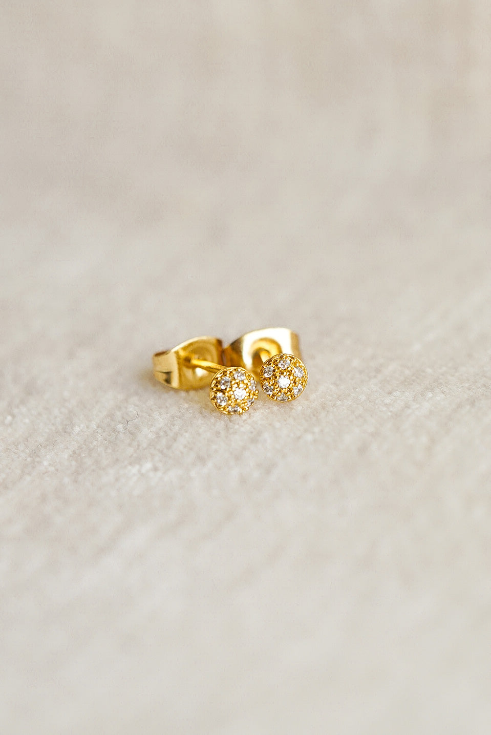 Ava Dome Gold Studs