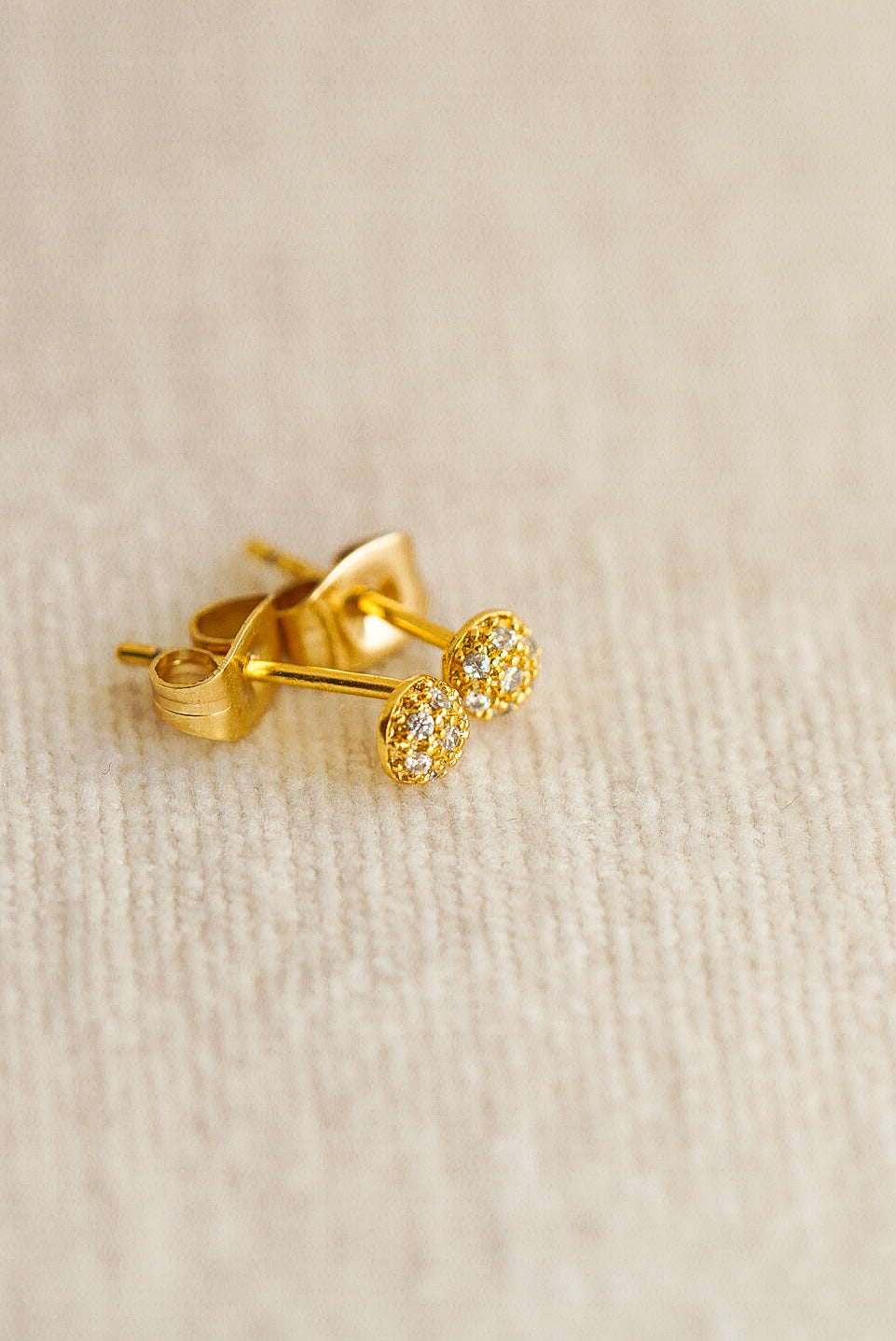 Ava Dome Gold Studs