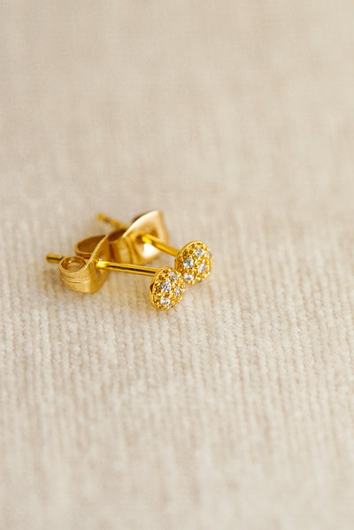 Ava Dome Gold Studs