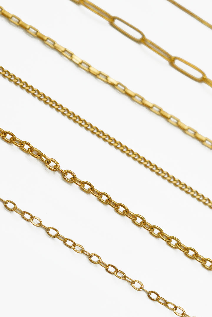 Carabiner &amp; Spring Clasp Gold Necklace Bespoke Charms