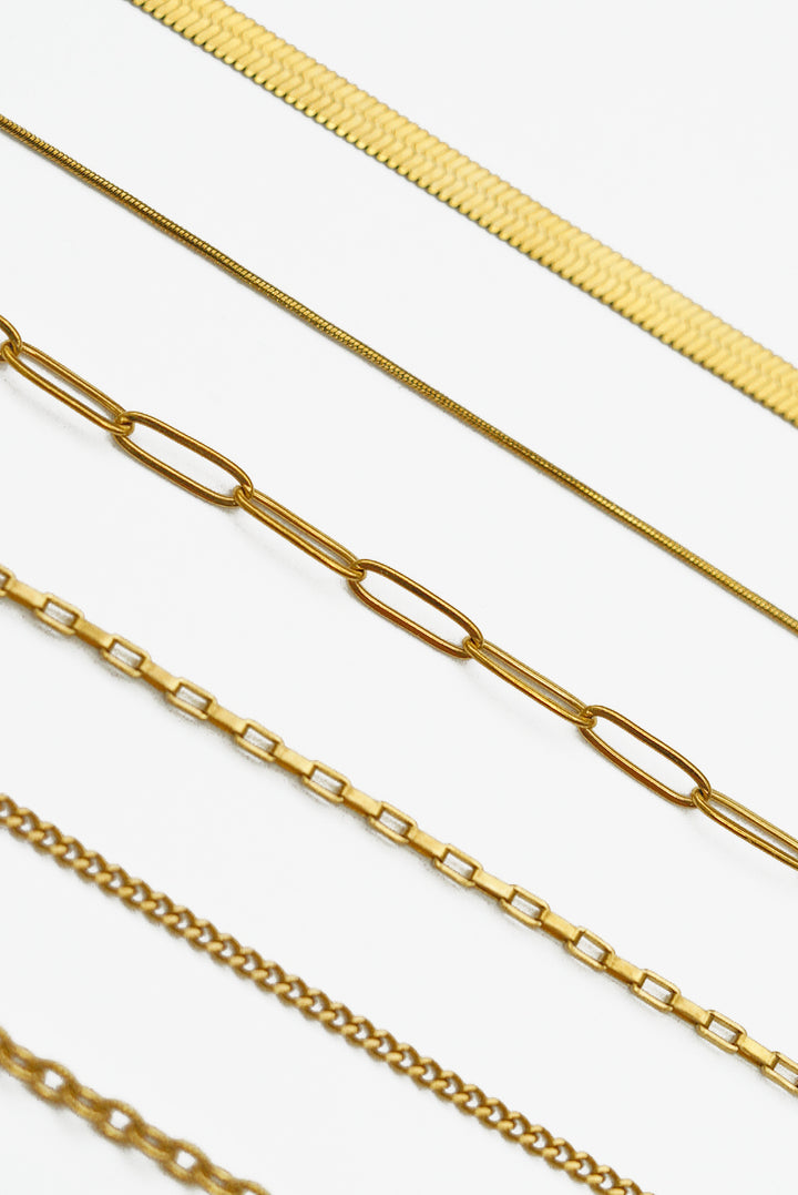 Carabiner &amp; Spring Clasp Gold Necklace Bespoke Charms