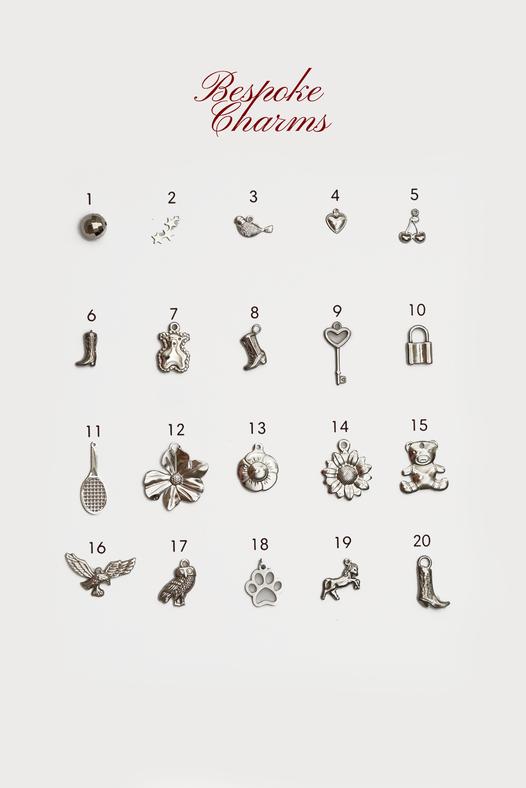 Bespoke Silver Charms