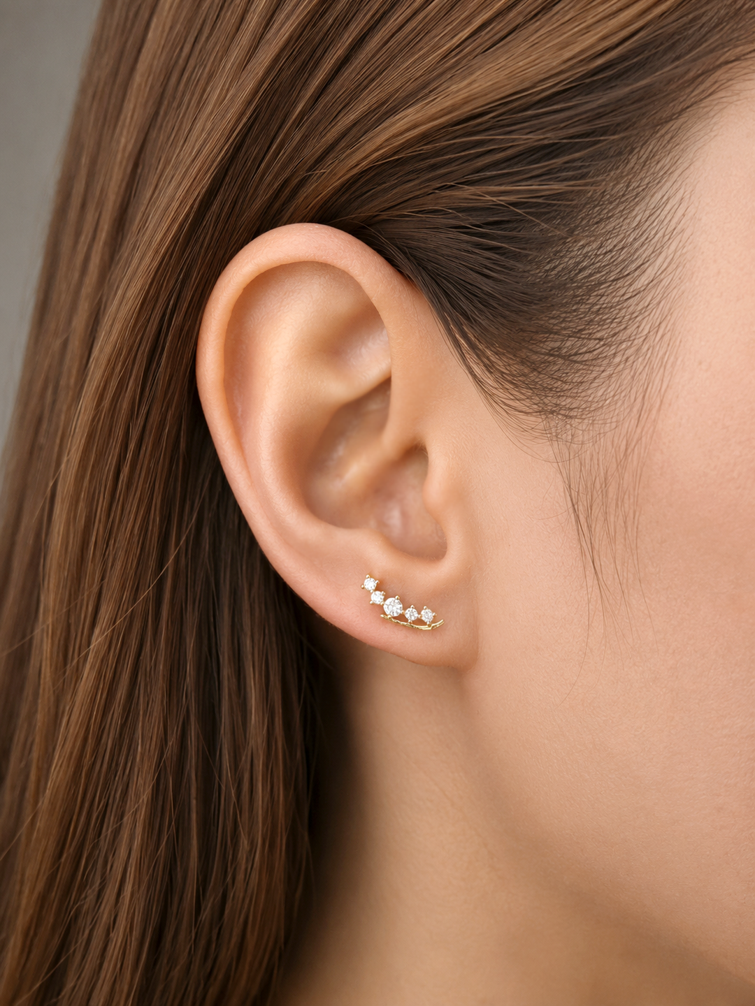 Yvette Floral Gold Studs