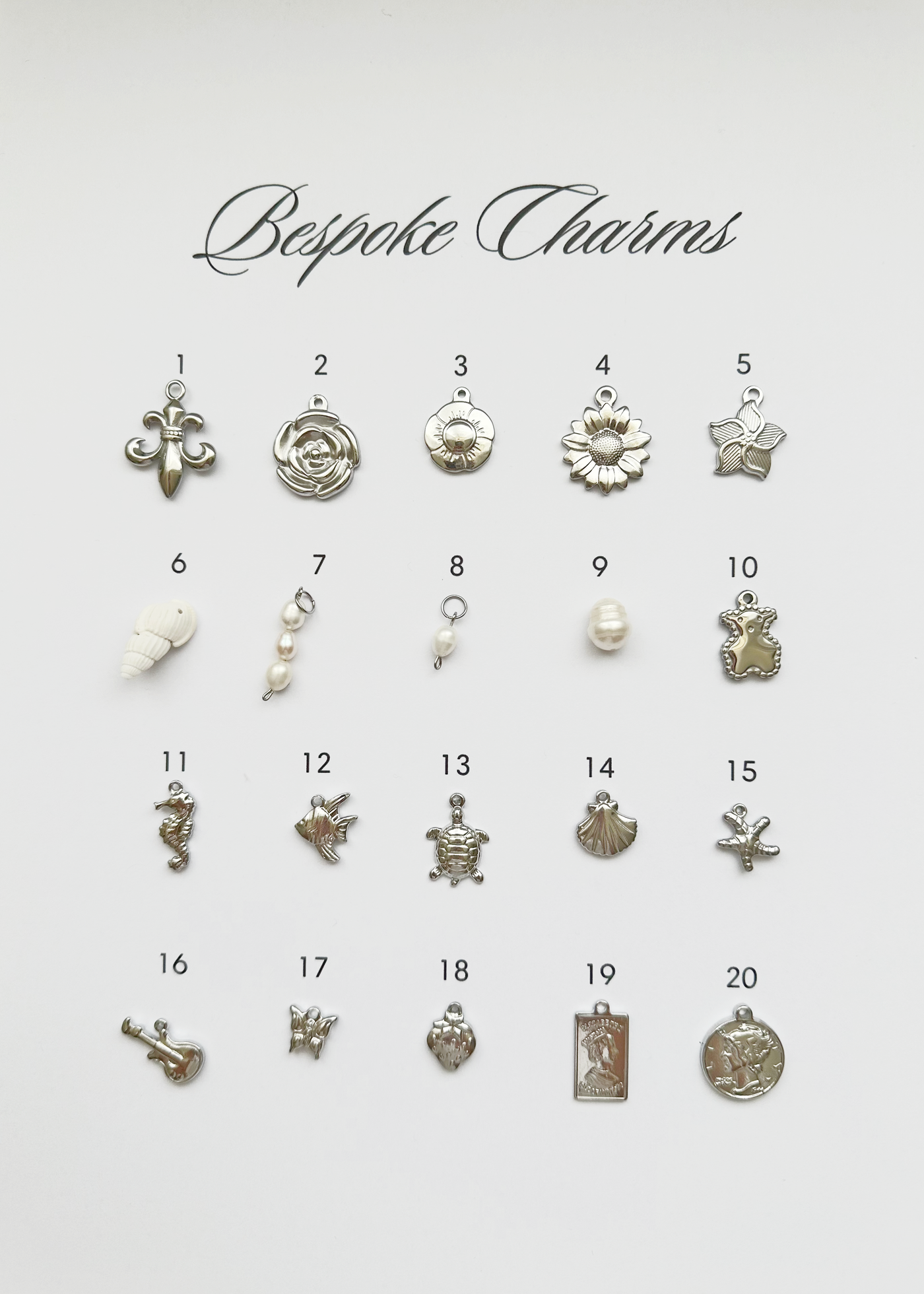 Bespoke Silver Charms