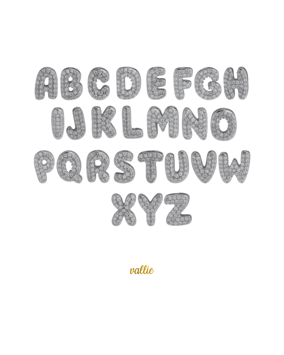 The Golden Bubble Letter Name Necklace