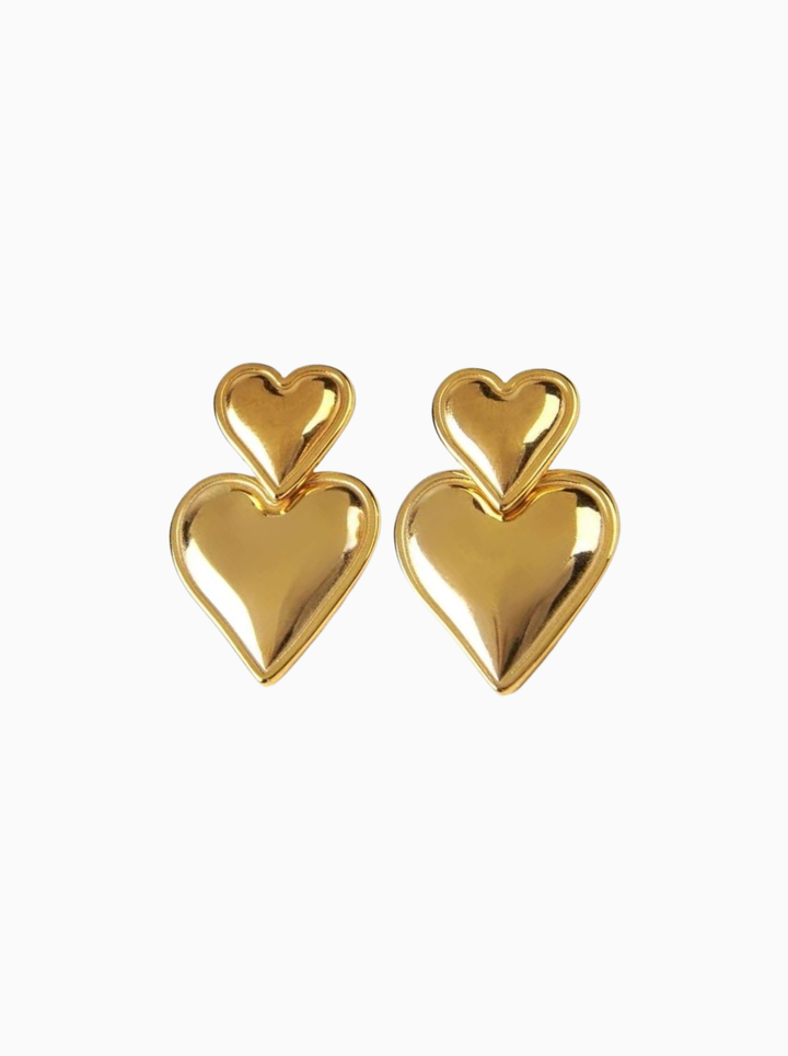 Sofia Heart Gold Studs