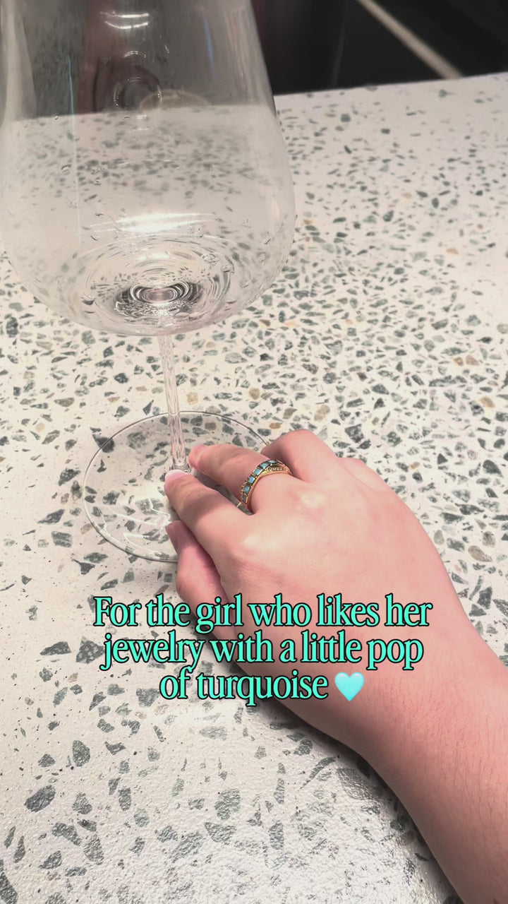 Capri Turquoise Gold Ring