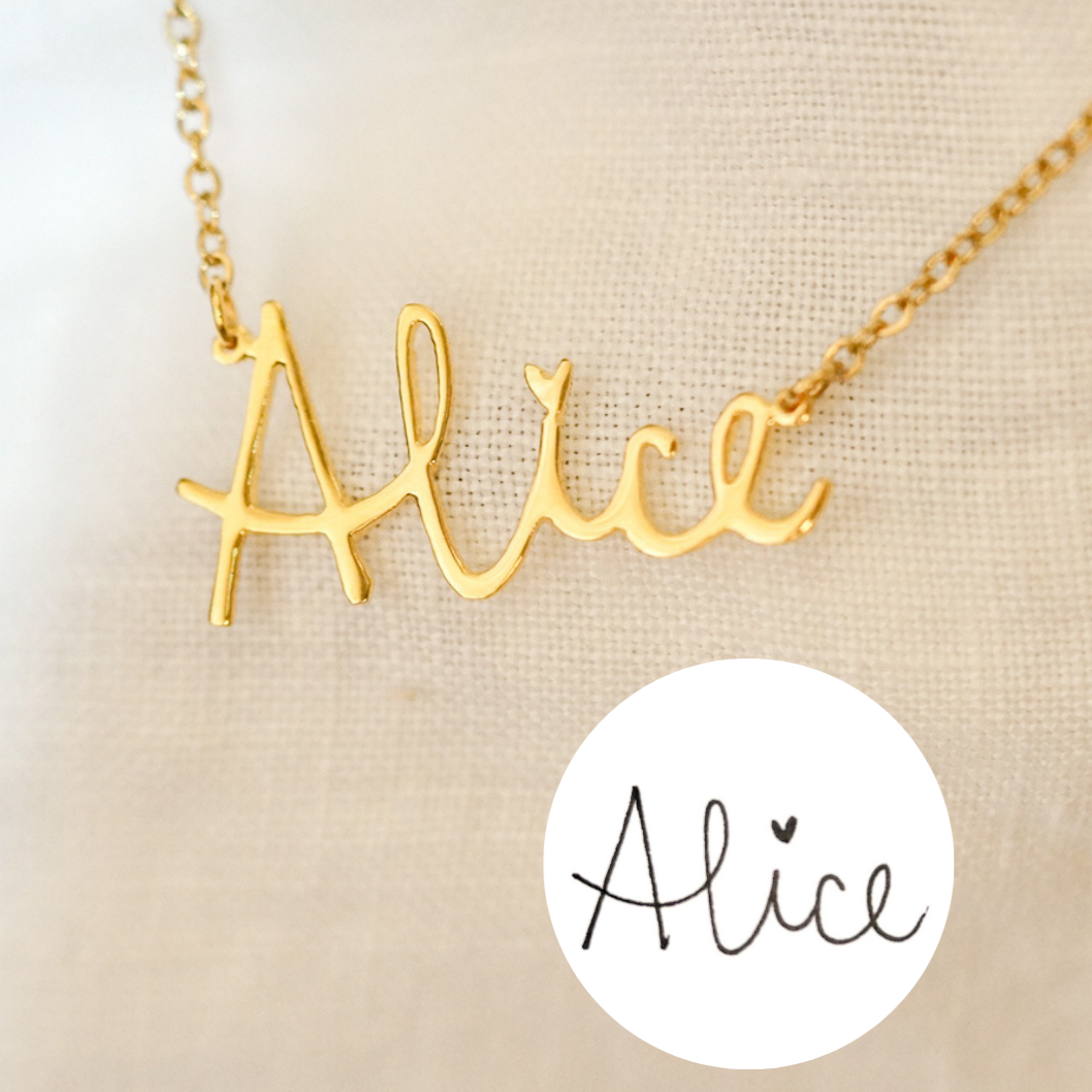 Personalized Handwriting | Own Font | Own Design Name Necklace