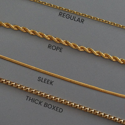 Black Charm Gold Men Necklace