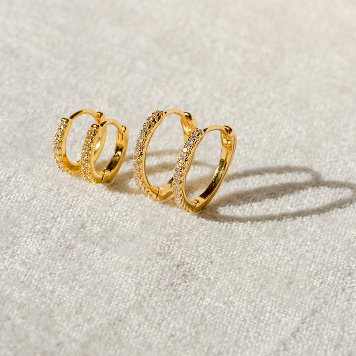 Amara Pave Gold Hoops