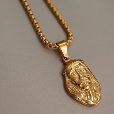 Jesus Face Men Necklace