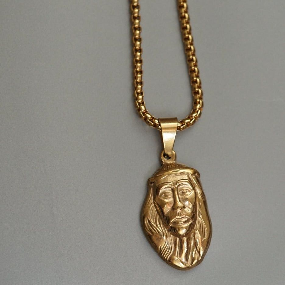 Jesus Face Men Necklace