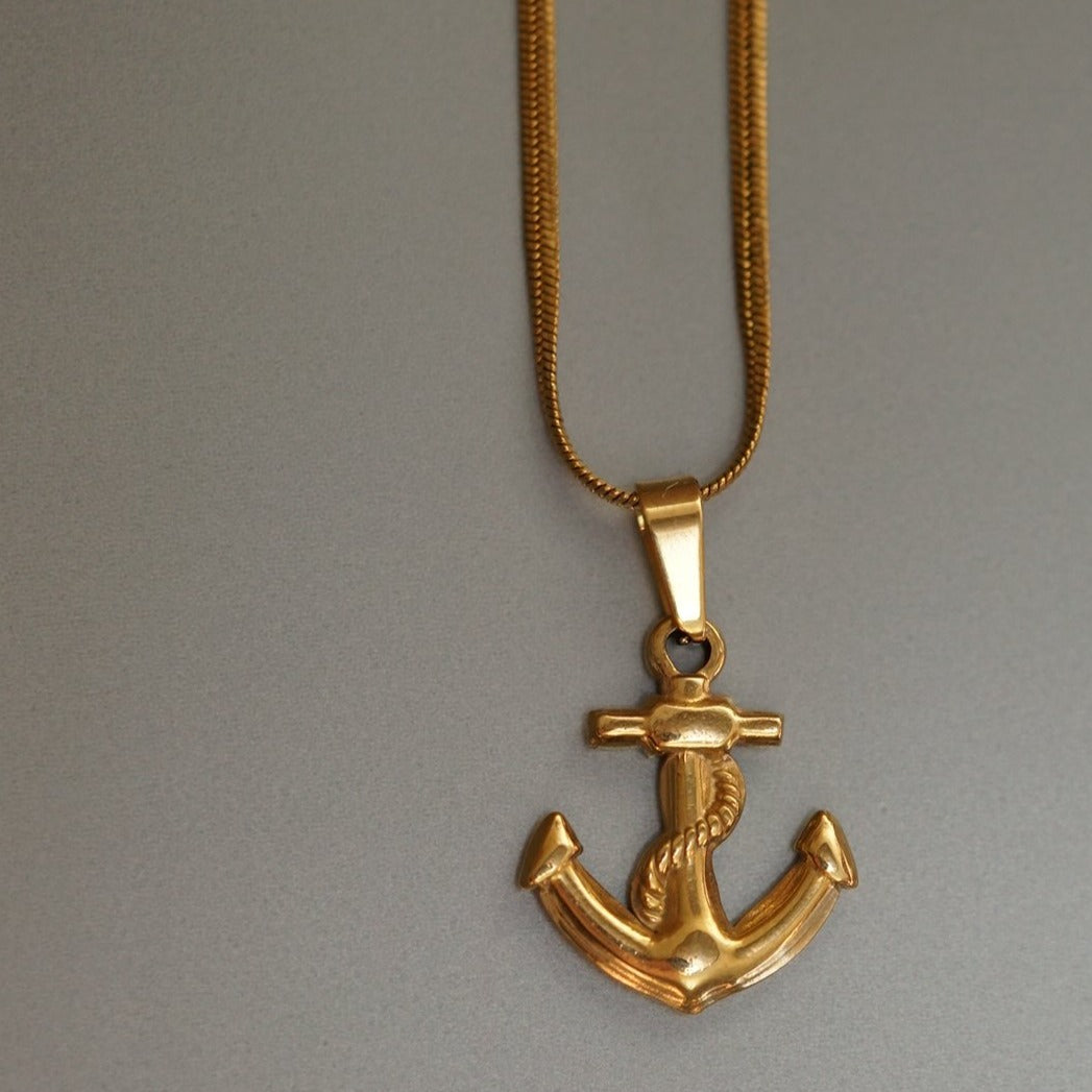 Anchor Men Gold Necklace