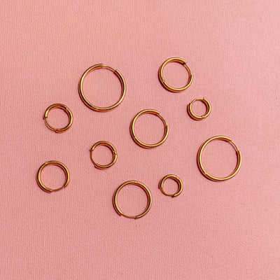 Gold Silver Hoops