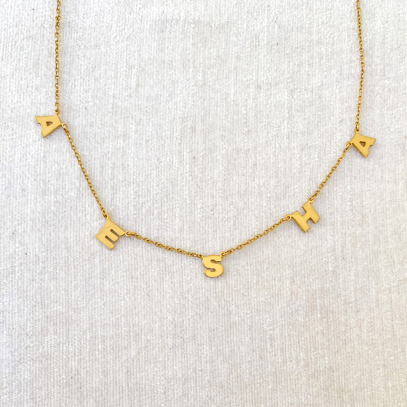 Dainty Initial Name Choker Necklace